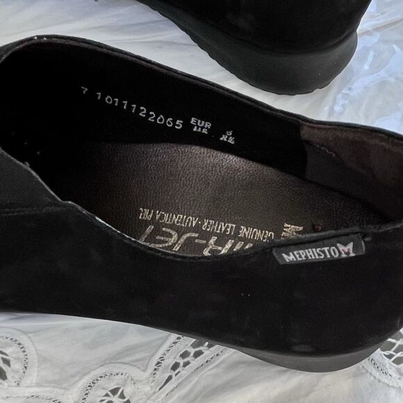Mephisto Women’s Air-Jet Black Suede Leather Slip On Comfort Shoes US 8.5 /EU 39 - Picture 7 of 12